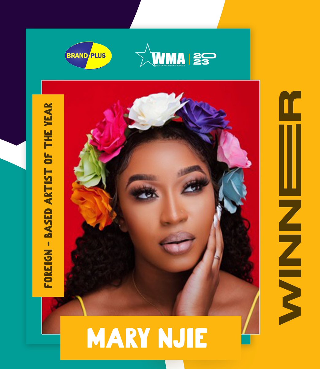 WINNER :FOREIGN BASED ARTIST OF THE YEAR 🔥
Mary Njie won the Foreign-Based Artist of the Year 😍❤️WMA2023 

Thank you for putting Gambians and Gambian Music on the Map🥳🔥❤️

Congratulations 🎉 
#wma2023 #BiggerIsBetter