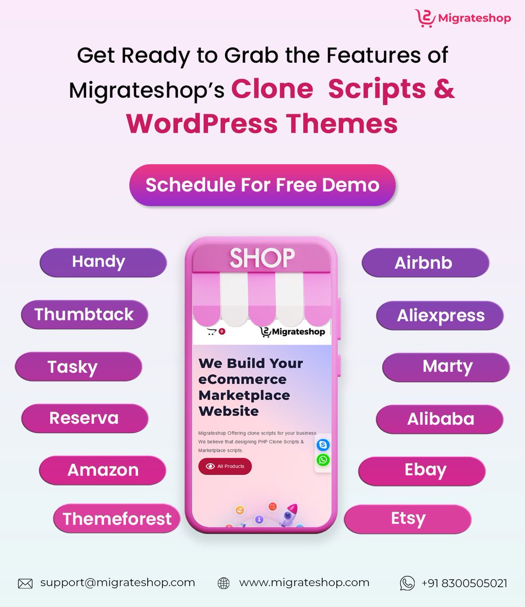 migrateshop's tweet image. Get profitable #readymade #clonescripts and #wordpress #themes to beings your various online #marketplace businesses. 

Visit: migrateshop.com/featured-produ…

#migrateshop #business #ecommerce #marketplacescripts