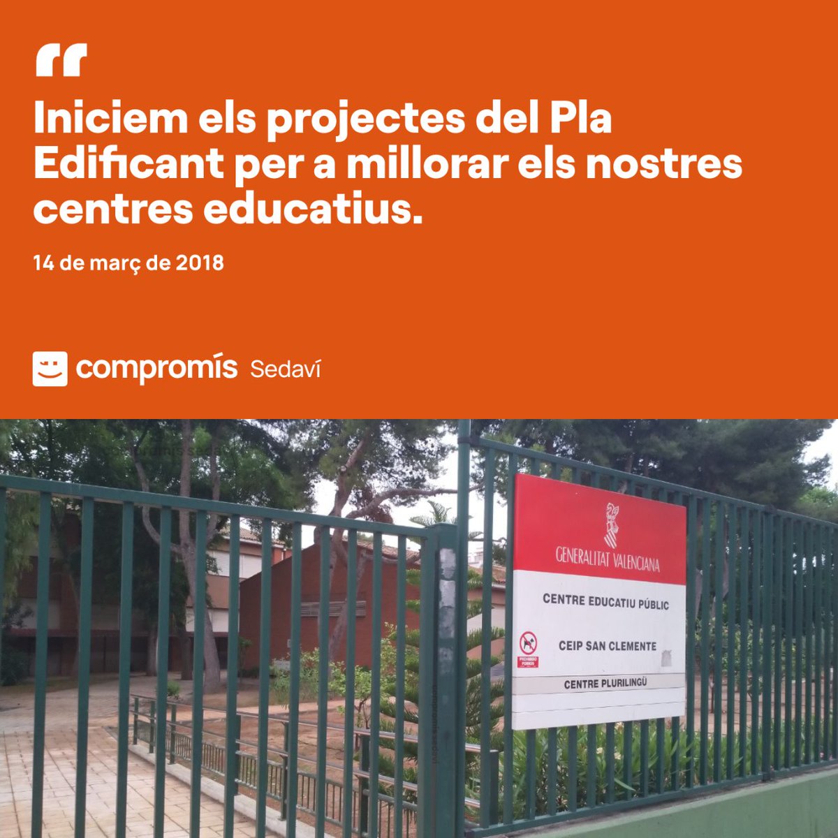 Hui és dia de reflexionar, per exemple, sobre com han canviat els nostres centres educatius gràcies al Pla Edificant, que es va iniciar al 2018: mtr.cool/rlkfyrmspq
#reflexionem #pertotelqueimporta