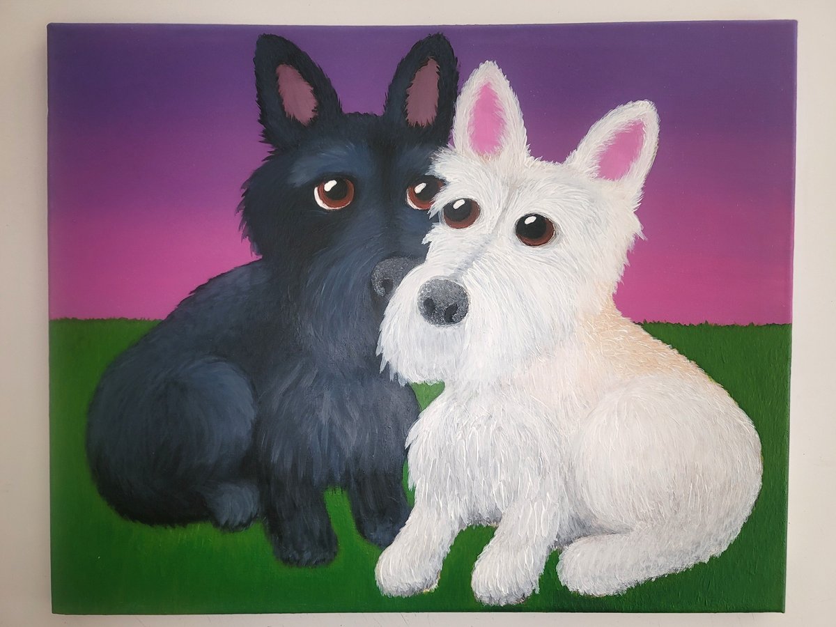 TheIrishDancer's tweet photo. My latest painting... you may remember the Scottish couple from the St. Patrick's Day party lol 🍀🥳 🍀

#acrylicpainting #painting #art #artwork #artist https://t.co/pZpD7Q2OYl