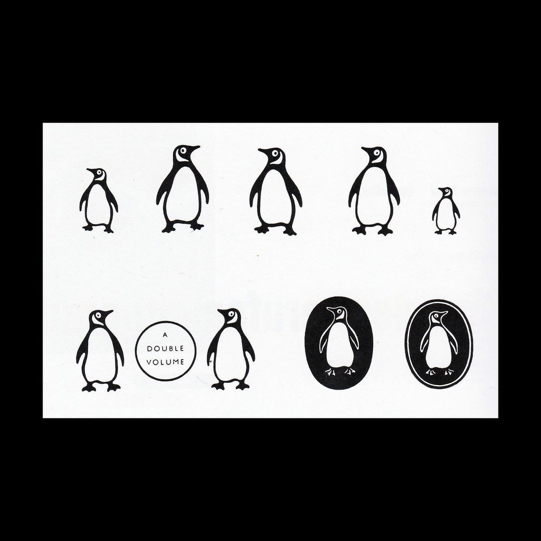 DesignReviewed's tweet photo. Jan Tschichold, Redrawings of the Penguin logos, 1947 from Pioneers of German Graphic Design, Callisto Publishers GmbH, 2017 #jantschichold #penguinbooks #penguinbookcovers https://t.co/wjaeXtFI11