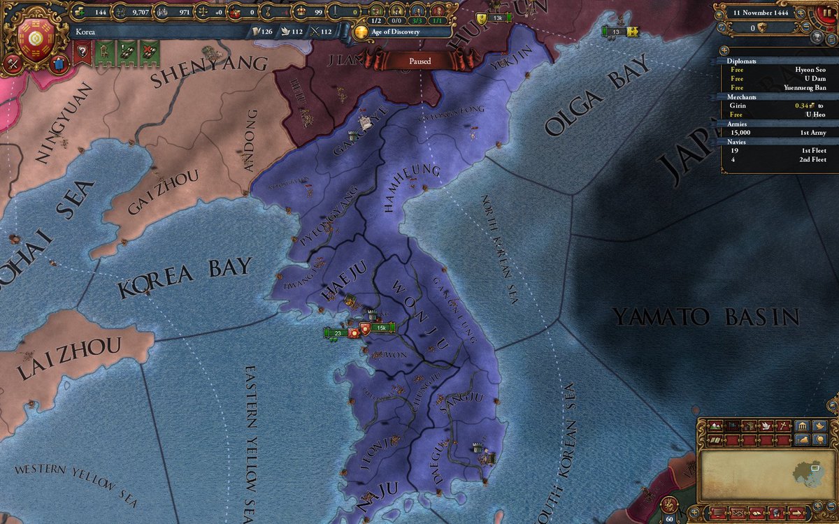 En EU4 Korea es mucho más divertida que Japón a pesar de que sea completamente anti-intuitivo decir esto pues es el país autista.
Misiones divertidas y posibilidad de jugar como quieras. #europauniversalis