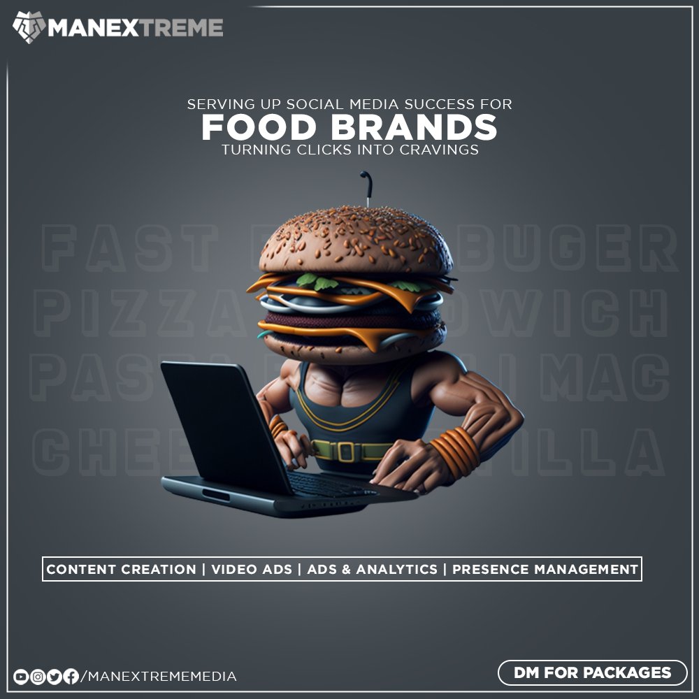 Spice up your brand's online presence with our flavorful marketing expertise.
Ping today to learn more about our exclusive package!
#socialmedia #marketing #digitalmedia #digitalmarketing #socialpresence #creativeagency #manextrememedia #food #foodbrands #foodbusinesses