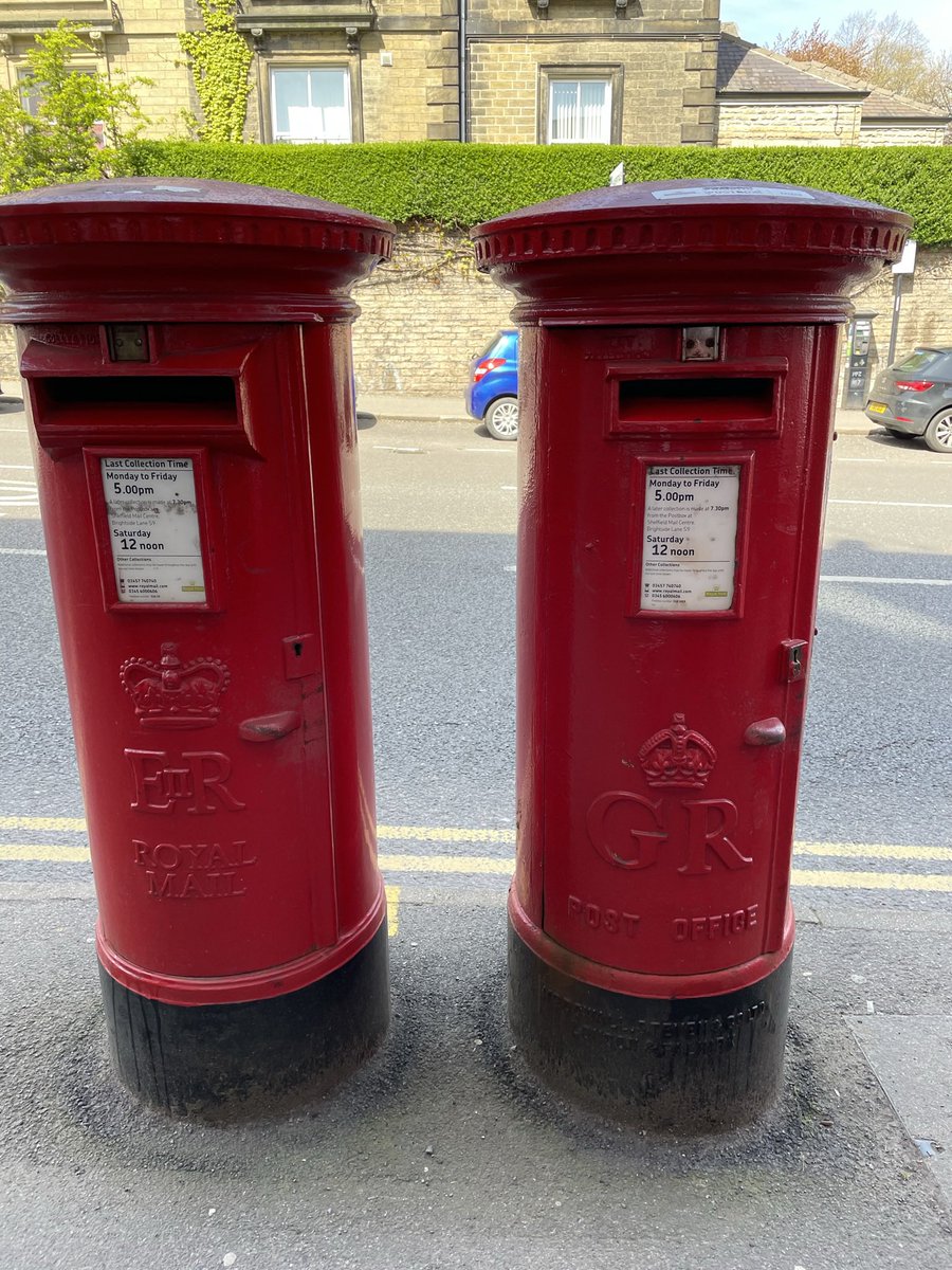 A lovely pair on the main street in Broomhill Sheffield #Postboxsaturday