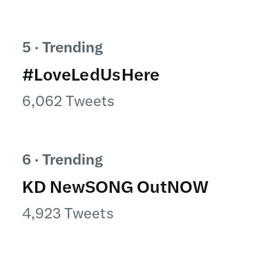 Tag update ebribadi!

KD NewSONG OutNOW
#LoveLedUsHere