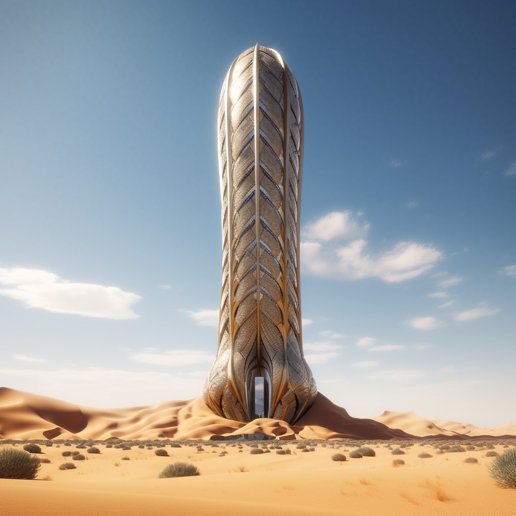 Metariality's tweet image. The Hive, dreaming of a futuristic oasis rising from the desert sands!

#letsbuilddifferent #metaverse #metaversedesign #metaversearchitecture #metariality #3darchitect #nft #eth #architecture #creatorsoftomorrow #parametricdesign
#technology #digitaldesign #neom