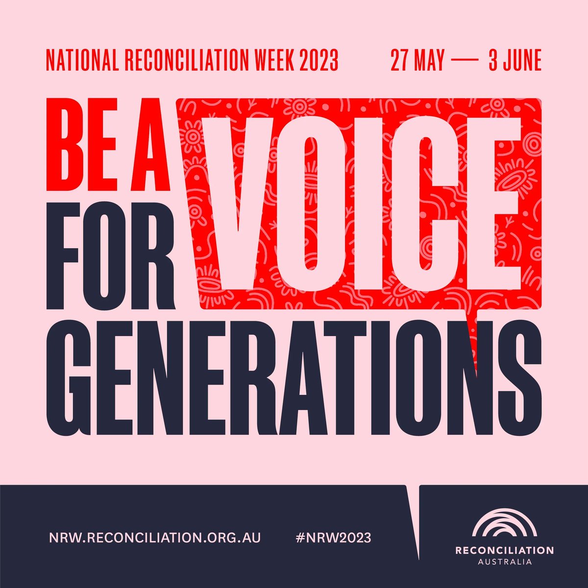 National Reconciliation Week commences TODAY and will run until 3 June. This year’s theme is Be a Voice for Generations. Find out more here: buff.ly/38YW7Zu #NRW2023