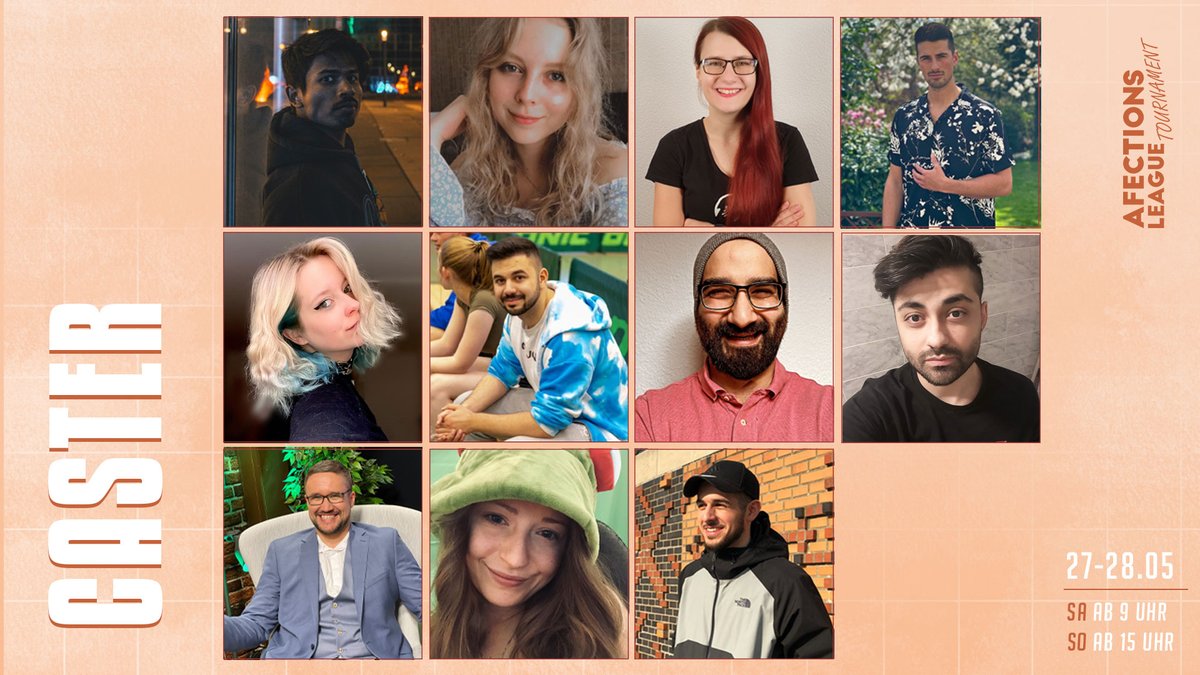 Heute findet das Charity-Turnier von <a href="/Afectionns/">Afections</a> statt! 
Das erste game lief schon, gestreamt und gecastet wird das Turnier auf ttv/afections.
Um 12 Uhr und 14 Uhr spielt mein Team, also schaut gerne vorbei für die Gewinnerperspektive :) 
ttv/soraliynn