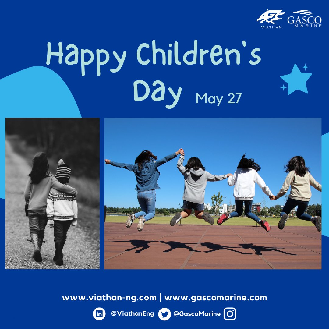 Today, we celebrate all children who hold the key to our better tomorrow.

Happy international Children’s Day.

#childrensday2023 #viathan #gascomarine #powersector #naturalgas
