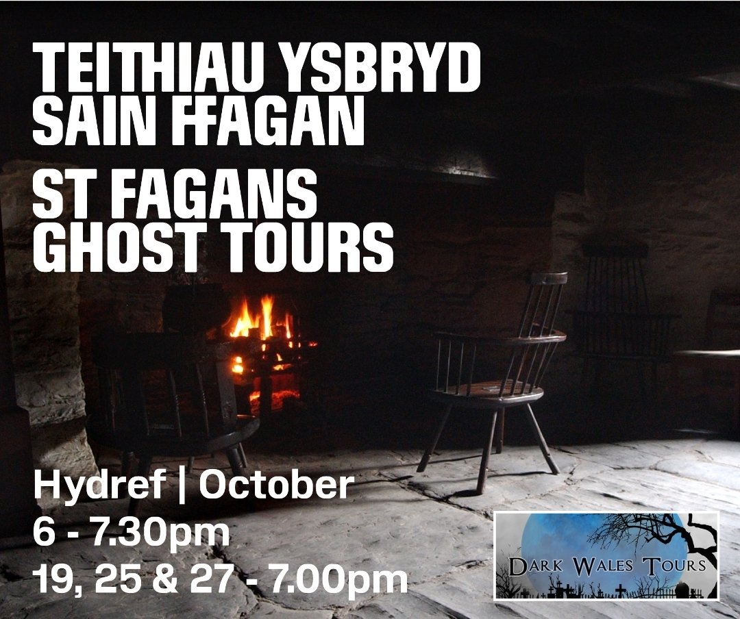 DarkWales's tweet photo. October dates for our @StFagans_Museum Ghost Tour are now on sale.
Spaces are limited so book your tickets now.
https://t.co/1lR3Mxvhmg. https://t.co/243rmbLs67