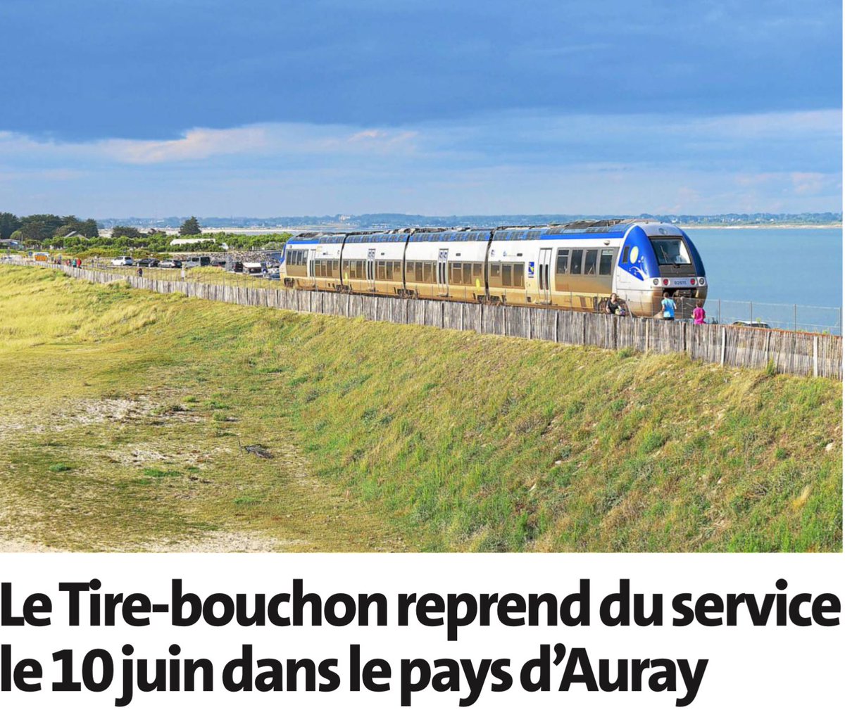 Le #TireBouchon <a href="/TERBreizhGo/">TER BreizhGo</a> fait son grand le 10 juin entre #Auray et #Quiberon 

Prendre le #TireBouchon c est éviter les bouchons et c est faire un geste écologique pour la presqu’île 

#PlusDeTERMoinsDeCO2