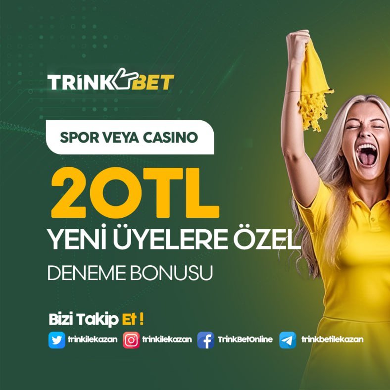 sporbahiscileri's tweet photo. 💰 #Trinkbet ile daha fazla spin, daha fazla eğlence anlamına gelir! %50 Haftasonu Freespin bonusumuzla, kazancınızı maksimize edin.
⚡️💲Trinkbet Kayıt> https://t.co/F2DXI7HX4c
#FreespinBonus #OnlineCasino #DenemeBonusu #Freebet https://t.co/Jc49PmNbmT