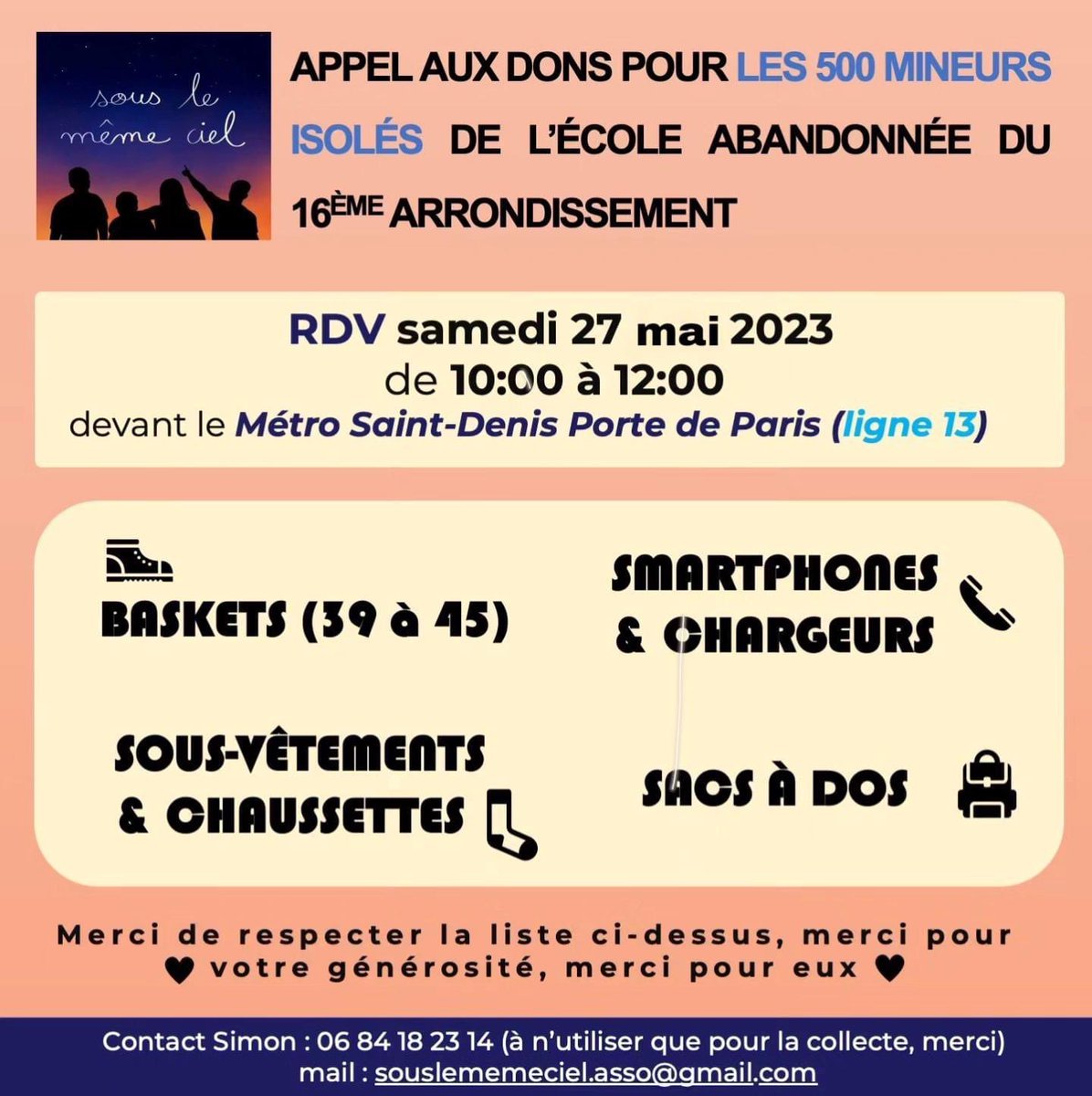 Jonatha80236288's tweet photo. collecte de dons on vous attends, je suis sur place avec l'association Sous Le Même Ciel

#collectededons #humanitaire #association #donation #Donationchallenge https://t.co/6WSmTe2yNJ
