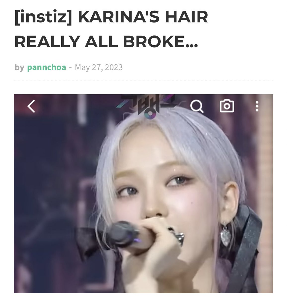 notpannchoa on Twitter "[ notpannchoa ] Karina's hair breakage after