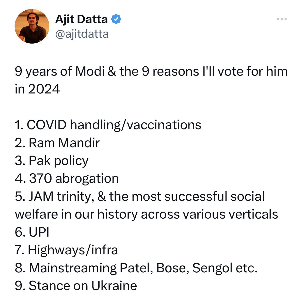 Many years of a rapist and murderer and many reasons you will vote for him in 2024
1. 2002 gujrat muslims Genocide 
2.Under Modi, violence against Muslims has become more common
3. Communal violence in Delhi that killed 53 people, 40 of them Muslim
4.Discriminatory citizenship…