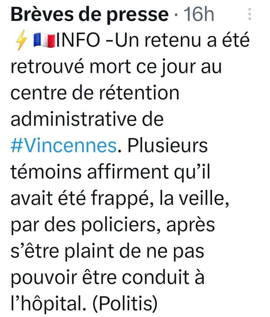 @CaronAymericoff Et encore, il s'en sort mieux que le migrant (étranger et de couleur,  en plus... circonstances aggravantes pour la @PoliceNationale)
#ViolencesPolicières #lapolicetue