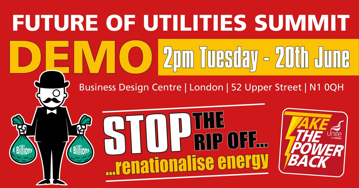 📢Join us at our London demo on 20th June to demand we #TakeThePowerBack and #renationalise #energy now Details 👉 fb.me/e/4bupaNUme