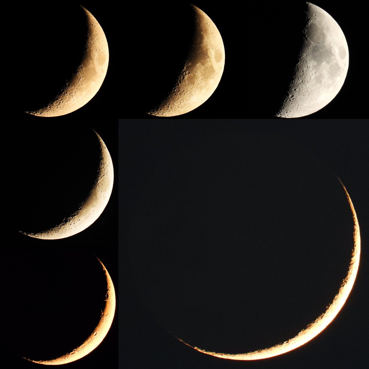 FunkyAppleTree's tweet photo. Flummoxed! Something very strange is going on. Caught an eyelash on the 21st of May and EVERY SINGLE NIGHT thereafter skies unfathomably clear, crescent in plain sight, 6 waxings on the trot, living in the UK that's one helluva lot! Over the moon...
:🌙 @StormHour @ThePhotoHour https://t.co/nDTSX9TUGh