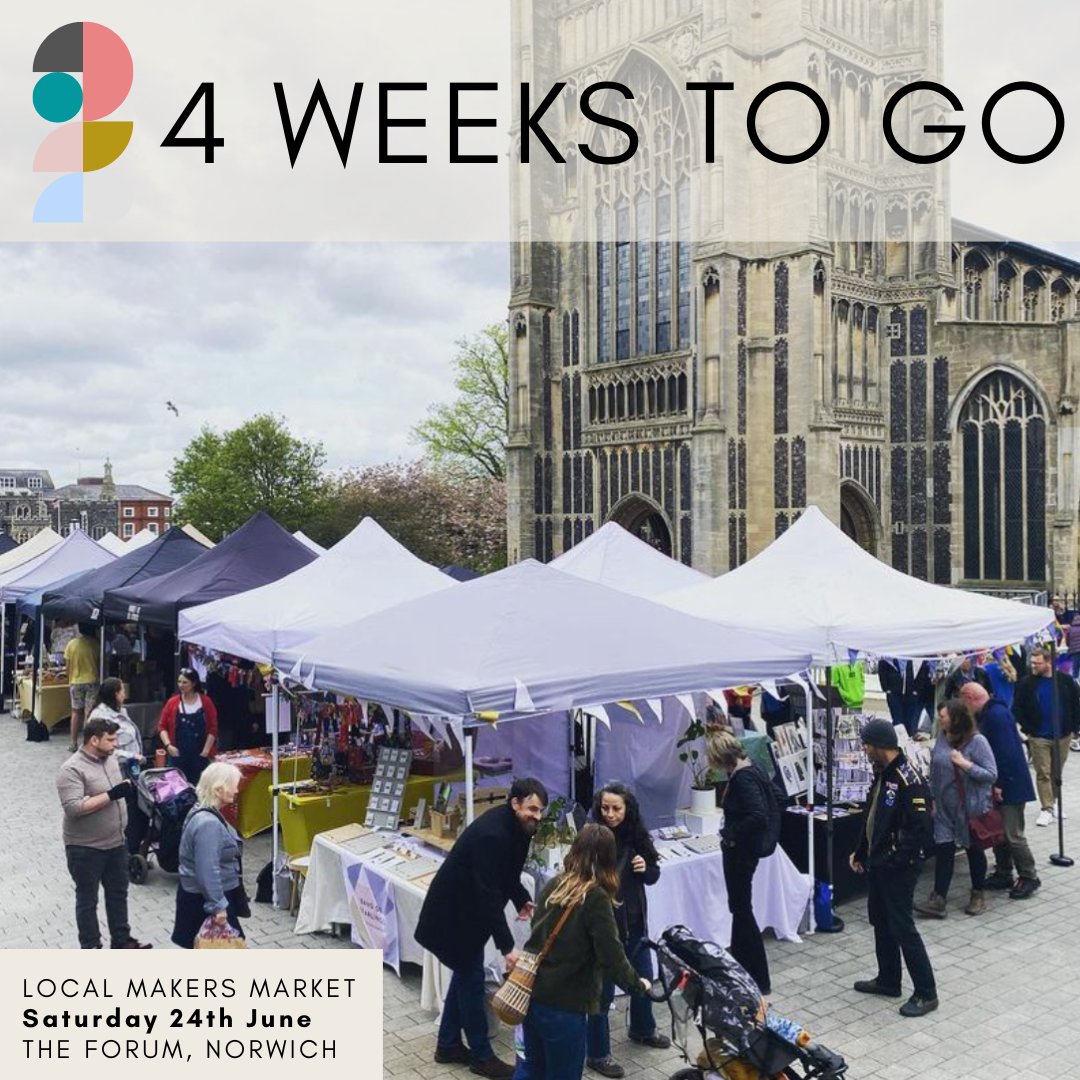 What's nicer on a Saturday than browsing a market full of independent makers in the heart of our fine city of Norwich?! You'll find 50 talented makers set up outside the Forum on the 24th of June, 10am - 4pm. Free entry. #localmakersmarket