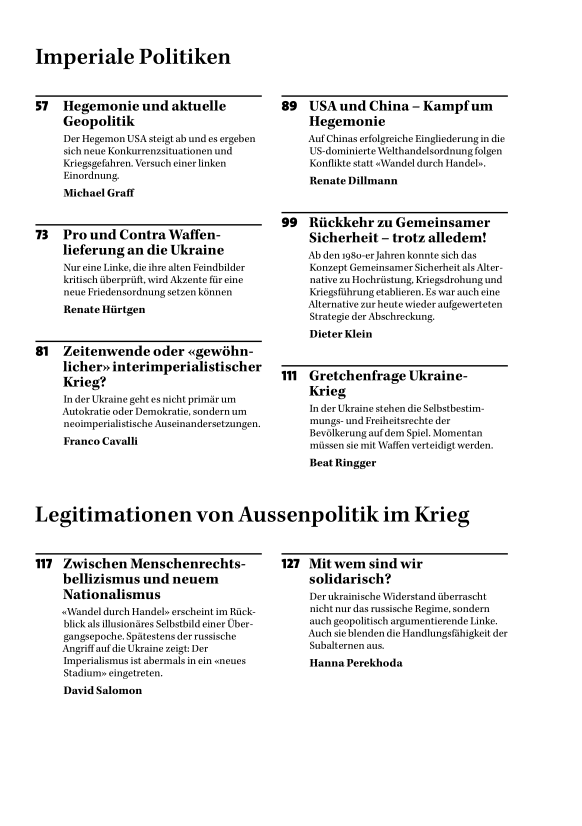 WSP_Zeitschrift's tweet photo. Heft 80 zu Ukraine, Krieg, linke Positionen: Das Inhaltsverzeichnis - JETZT bestellen!

Weitere Infos: https://t.co/fWFF0yNuuE
Heft bestellen: https://t.co/MjNewaMrxW https://t.co/0h3bzlsN0d