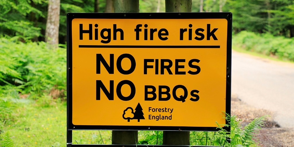 ⚠️With the weather warming up the #NewForest is now officially on amber alert for the risk of wildfires. ⚠️🔥

Please remember that BBQs & fires of any kind are banned in the Forest all year round to help keep the area safe. 

#BringAPicnicNotABBQ #BeWildFireAware 
@NewForestNPA