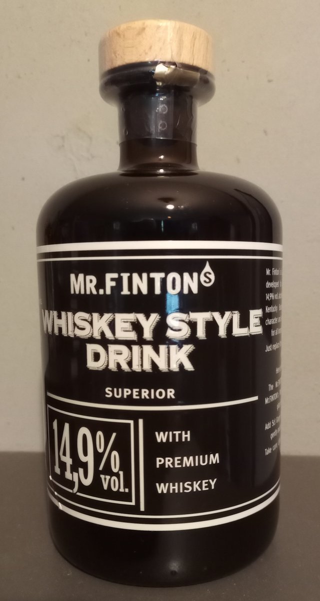 MaltMadness's tweet photo. Just spotted at my neighborhood Lidl: Mr. Finton "whiskey style drink" (sic). Just 14,9% ABV - but supposedly 'superior' at just 7,99 Euro's. Will be tested shortly. https://t.co/sbWTtRLPM1