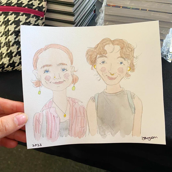 All set up for day two here at MCAF, tent C22! It's gonna be a hot day Ask me about a portrait! 
