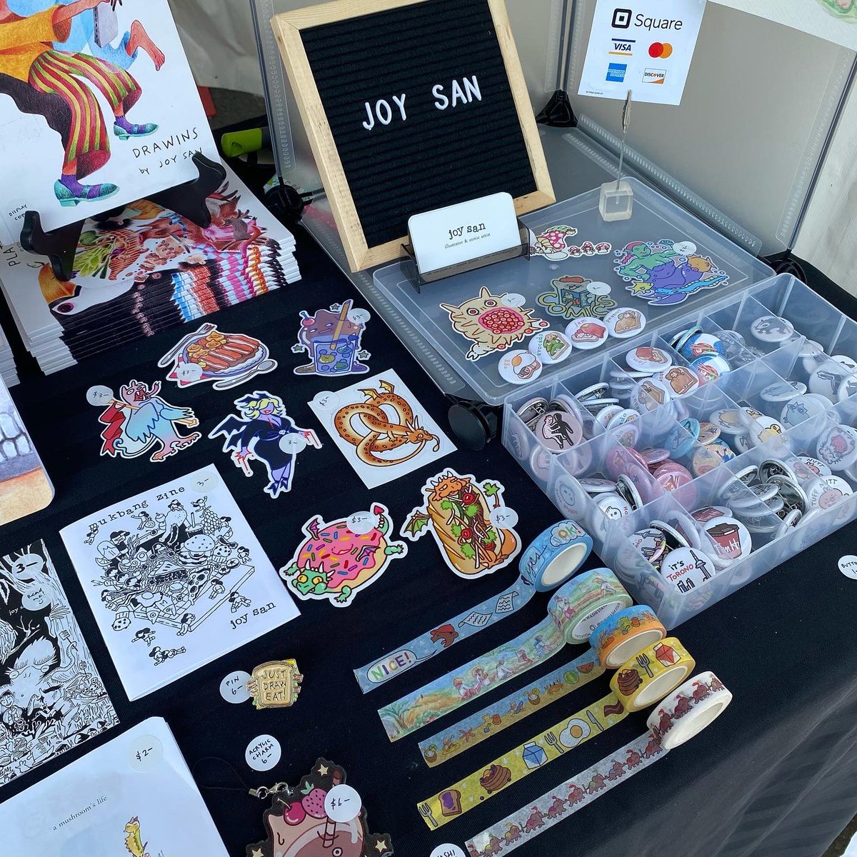「All set up for day two here at MCAF, ten」|JOY SANのイラスト