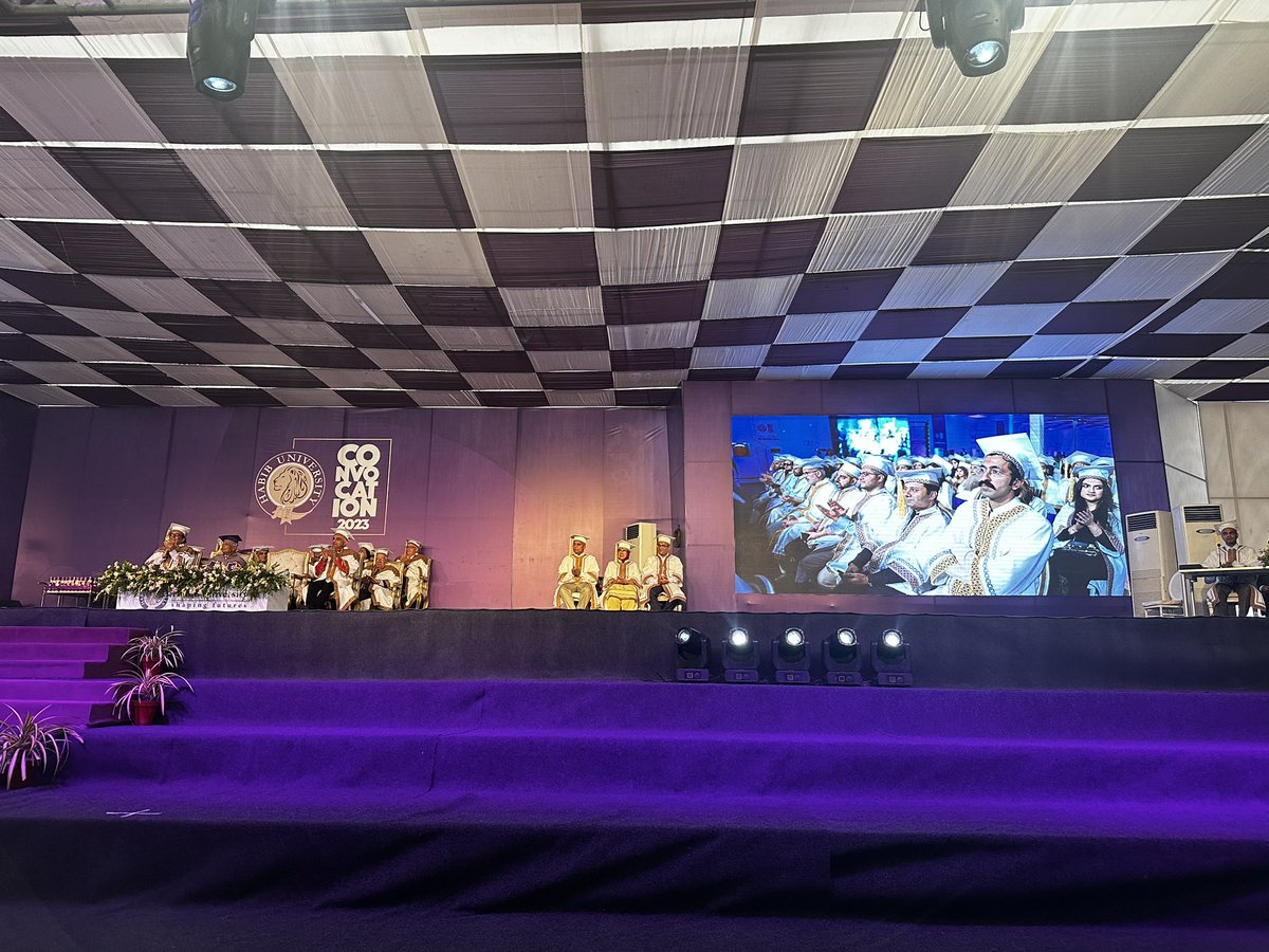 At the Habib university convocation 2023. What amazing energy. A ray of hope. Pakistan is here to stay. It is here to emerge through its darkness. These young minds are our future. Guys and gals I am so proud to be one of your country man!!! @HabibUniversity
