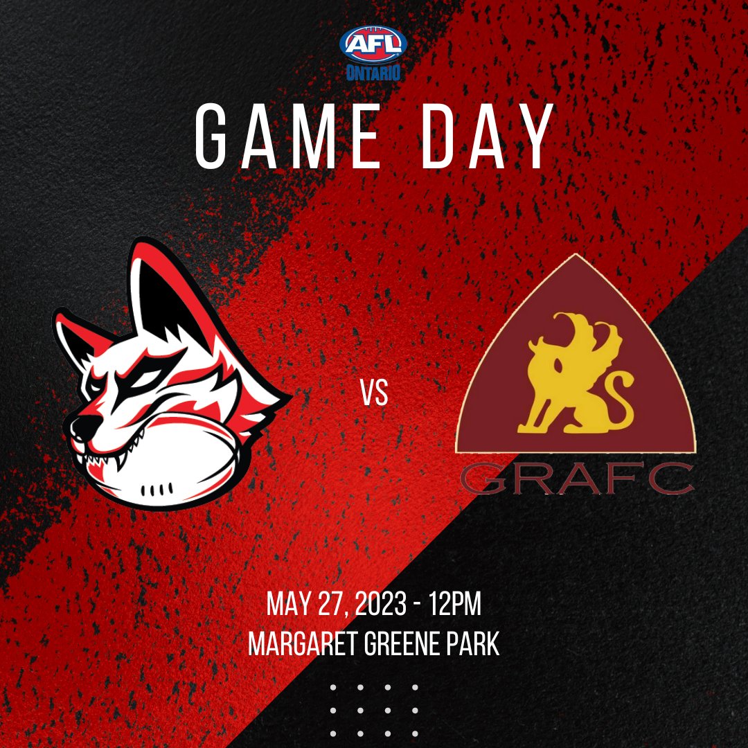 🔴⚫GAME DAY⚫🔴
We kick off our @aflontario 2023 season today at 12pm!

Head down to Margaret Greene Park to see us take on @grandriverafc 

#jointhepack