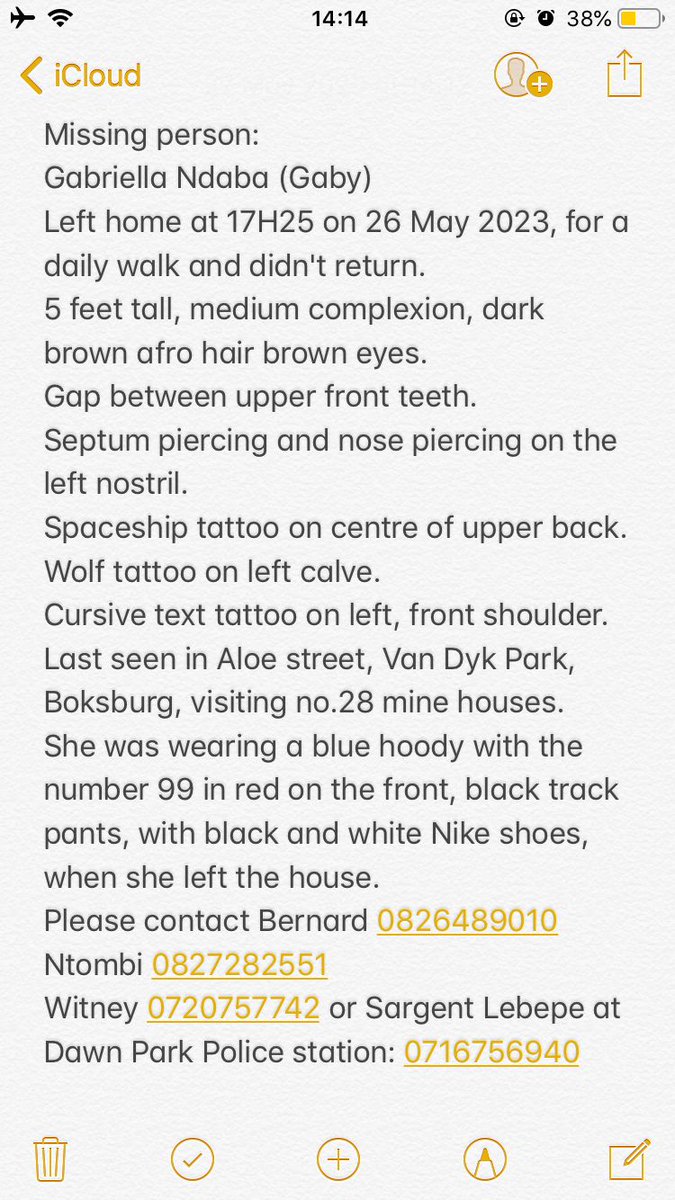 ntsikimazwai's tweet image. MISSING PERSON......PLS RT AND SPREAD AWARENESS 🕯️🙏🏿