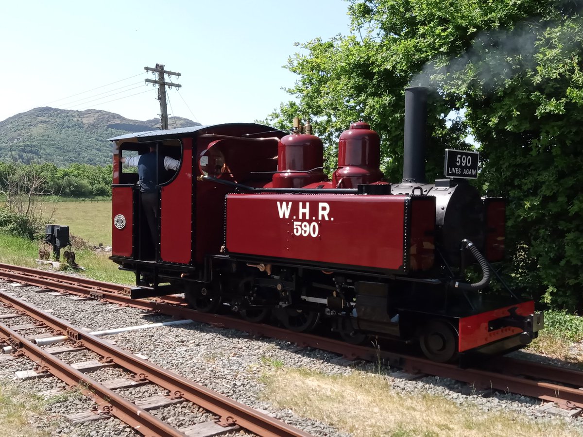 I've had my ticket clipped and I'm on the first passenger train hauled by #Baldwin 10-12-D class loco 794 a.k.a. #WHR 590. Here's #Russell too!