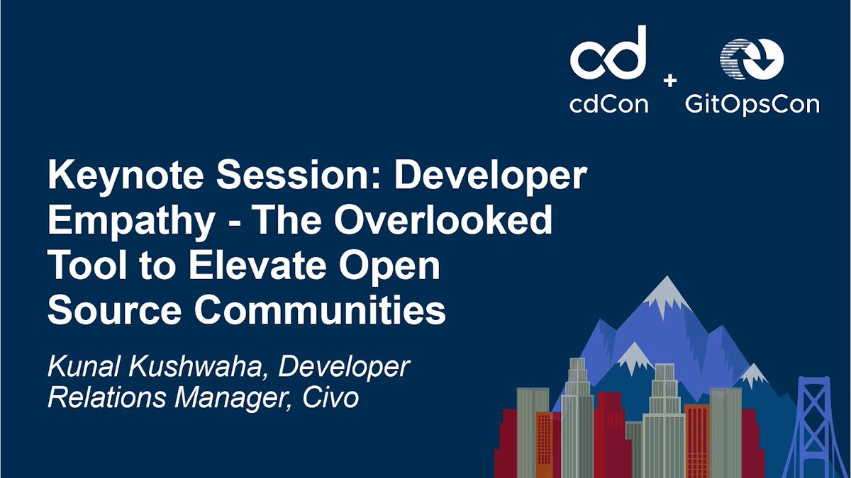 Empathy is a skill that can help you in your career, create better quality software, and also helps in having a more inclusive workflow.

Recently, I gave a keynote talk at cdCon + GitOpsCon, where I talked about the role of empathy in tech.

Watch: buff.ly/3MZihw7