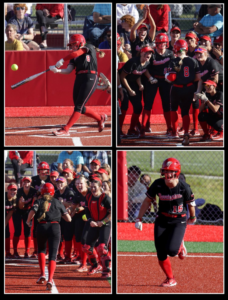 One, two, three 💣💣💣 by Allie, Lexie, and Reese yield a six-run 4th inning for the <a href="/softballBHS_/">Barrington H.S. Softball</a>.  The Fillies are regional champs!!!