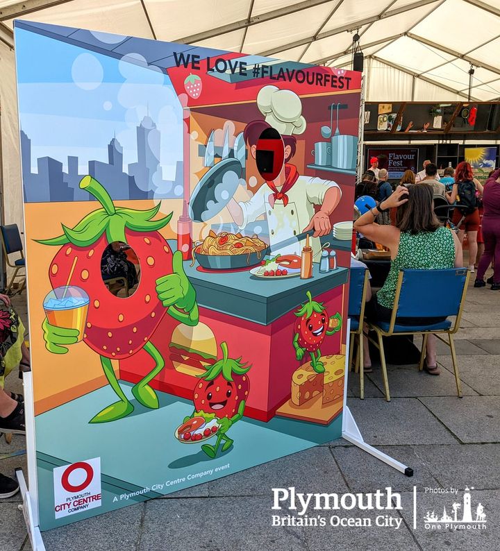 Check out our new selfie wall! Don't forget to tag us in your pictures, we'd love to see what you got up to 🍓 #FlavourFestSW #Plymouth #Devon