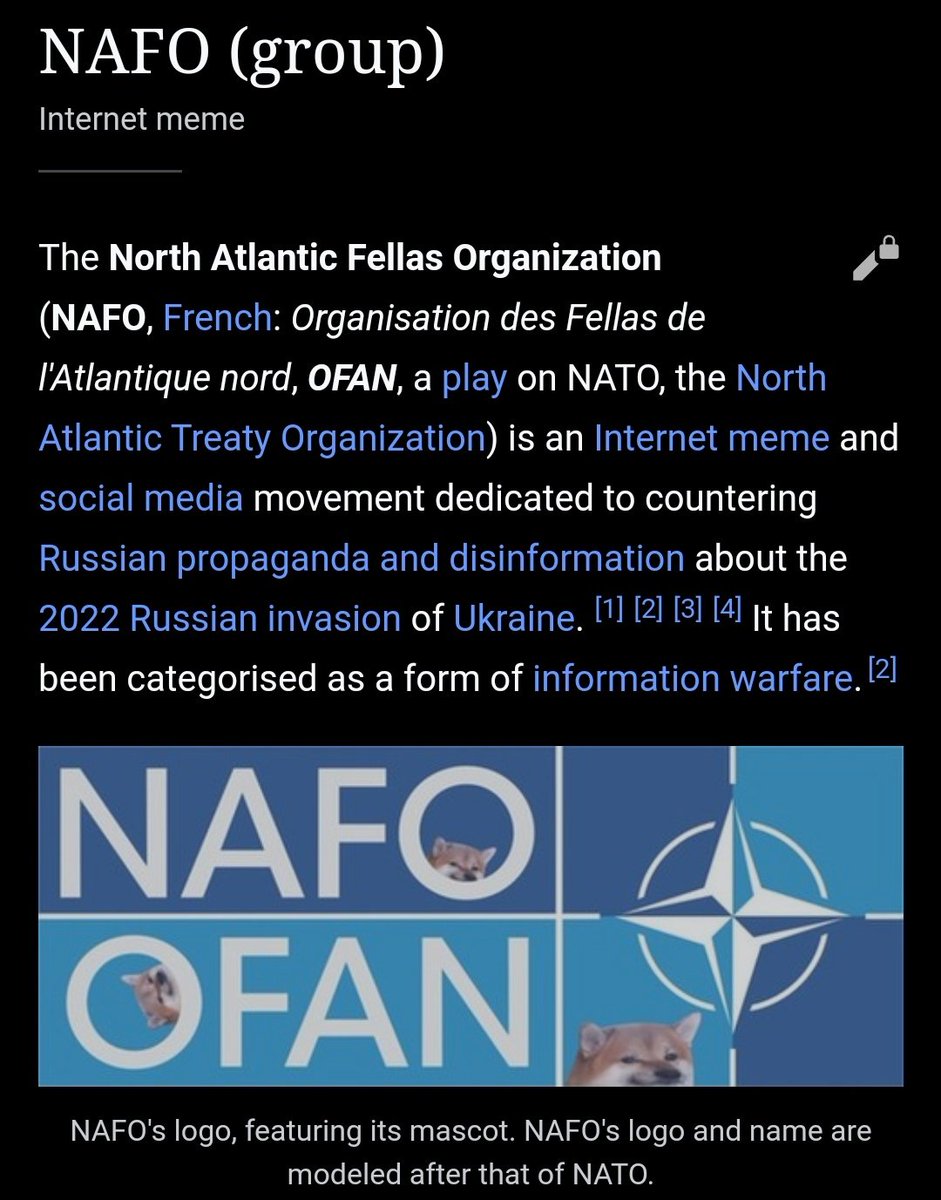 @caitoz @smellbeard @bidetmarxman @RodericDay @__ulaan Even silly things, such as NAFO. People get a Wikipedia page and positive press about their actions, and they are already more likely to associate with the group, be part of a just fight. I don't see all this things as very advanced. It's all qute  straightforward and crude. 