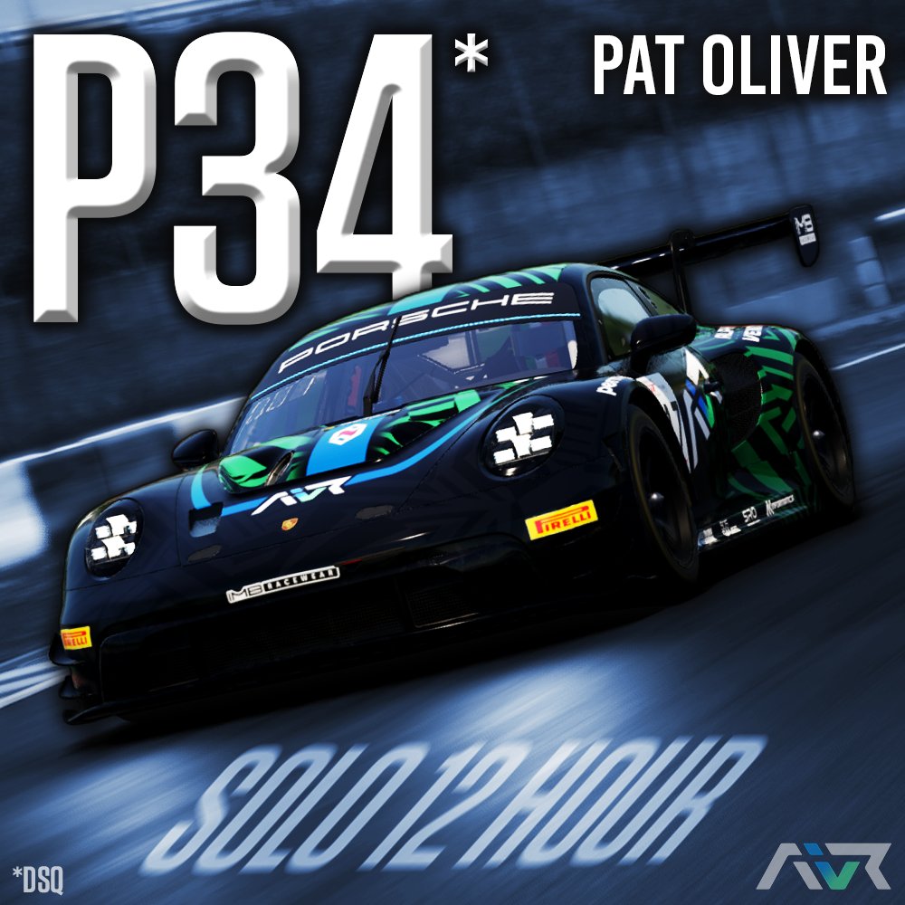 / / SUZUKA 12HR RESULTS / / 

WHAT A RACE!

Congratulations to the No.818 winning the race by only 0.045 seconds! After getting spun on Lap 1, <a href="/Sm1thy_333/">Zachary Smith</a> &amp; @RyanHooli made their way through the field to take the win by the smallest of margins!

A podium finish for @Pigga00 &amp;