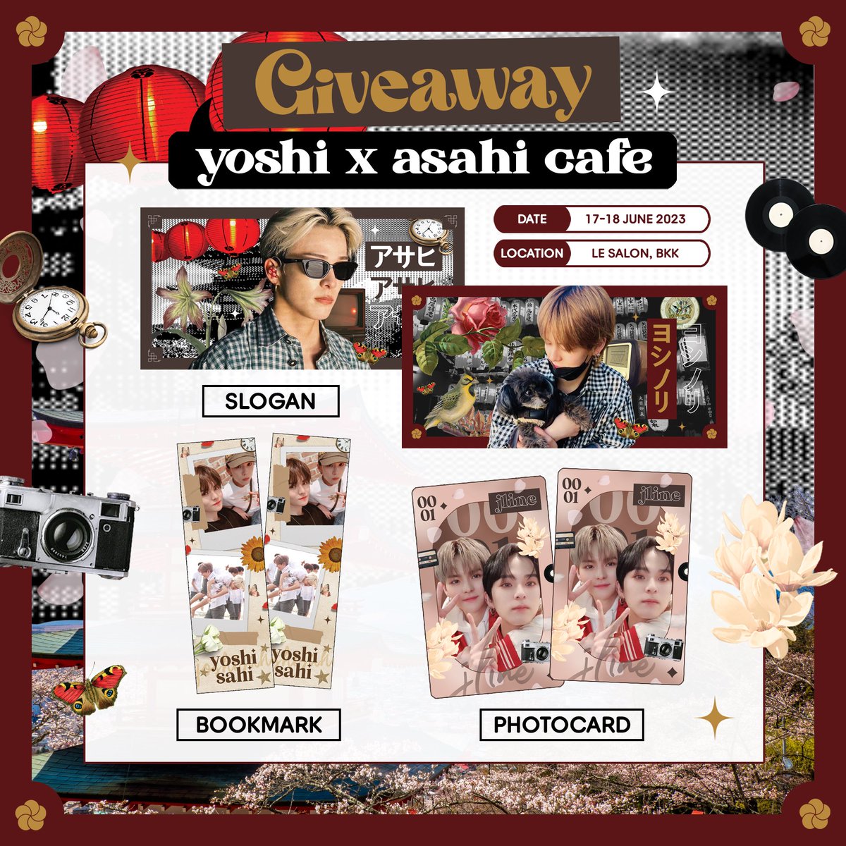 giveaway 🪭🏯
yoshi x sahi cafe

🗓️ Date : 17-18/06/2023
⏰ Time : all day
📍 Location : Le Salon @ Hotel Muse Bangkok , BTS Chit Lom

ปุกาด ~ ใครที่เห็นของแจกตามพรีวิวนี้ สามารถไปหยิบได้เลยนะคะ แบ่งวาง2วันนะคะ เราฝากสต๊าฟไปวางงับ 🩵

💎 #tadaima_yoshisahi