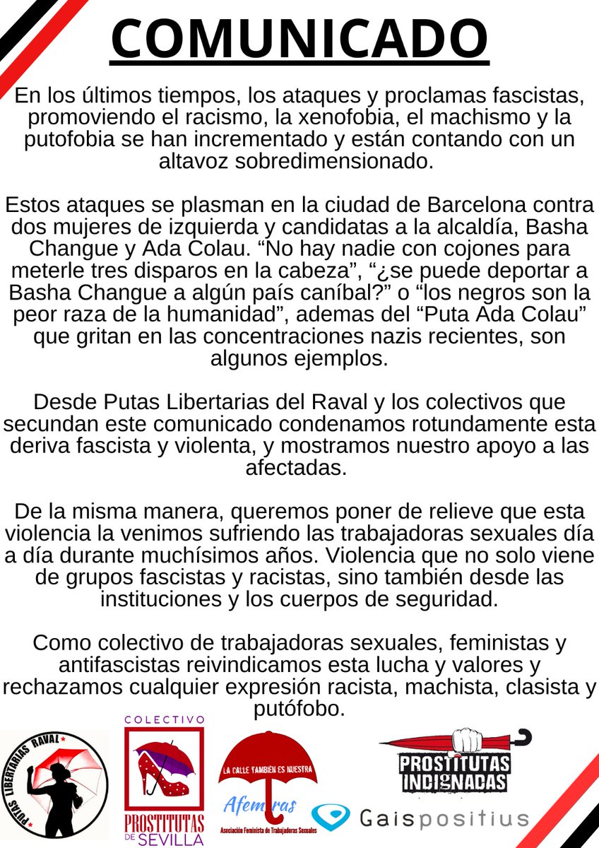 PutasIndignadas's tweet image. ⛔STOP AL FASCISMO⛔
#OrgulloPuta🌈👠🔥

#PutasVrsFascistas👊🏾👠

#MovimientoProderechos

#PutasAntifascistss👠🌈

#NiUnPasEnrere 👠🌈🔥

🖤TODES SOMOS TODES