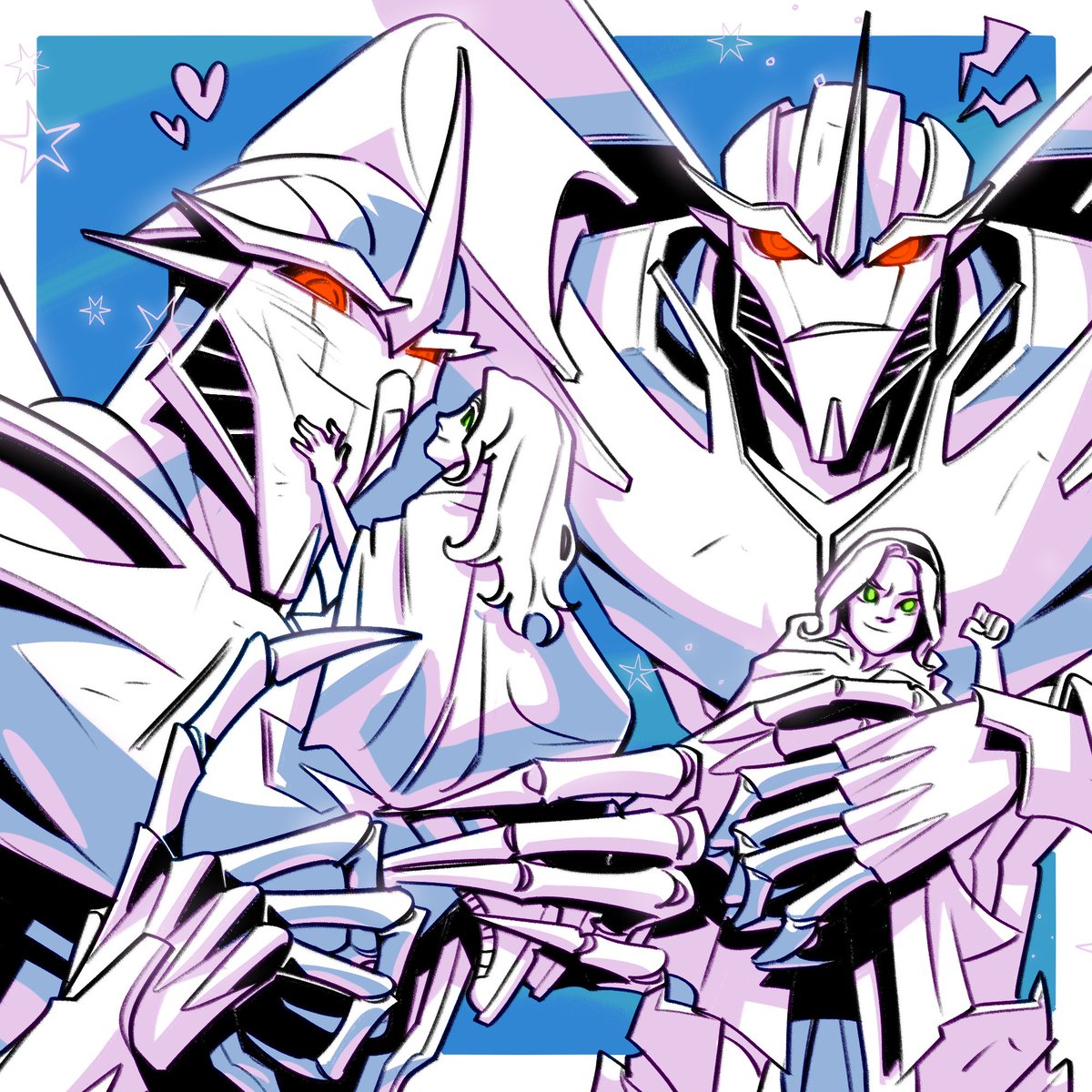 Kofi doodle!
 Tfp starscream and oc