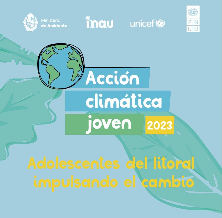 Con #AcciónClimáticaJoven buscamos sensibilizar y empoderar a adolescentes y educadoras/es del Litoral de Uruguay para hacer frente al #CambioClimático.

Junto a @MAmbienteUy, @inau_oficial, @unicefUruguay y @acc_rio_uruguay.

Conocé +➡️ bit.ly/ACJ23
#ODS13