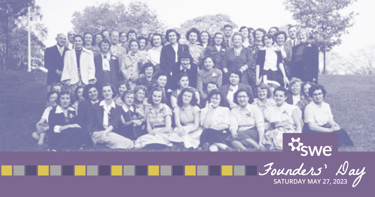 SWEtalk's tweet photo. Today we celebrate #SWEFoundersDay, a time to take pride that, along with thousands of others, each of us has helped to advance the pioneering vision expressed by the founders decades ago. Make a gift today to #supportSWE for generations to come: https://t.co/0WeHWc472s https://t.co/zzAOXnYX8o