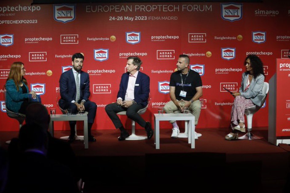 WIRES_Spain's tweet photo. La tercera jornada de #SIMA2023 también contó con la participación de varias de nuestras socias: Carolina Roca, Anna Gener, Ana Hernández y Esther Duarte en #SIMATalent y nuestra vicepresidente Ariadna Belver en #PropTechExpo. #OrgulloWIRES https://t.co/sH4NxdQUgG