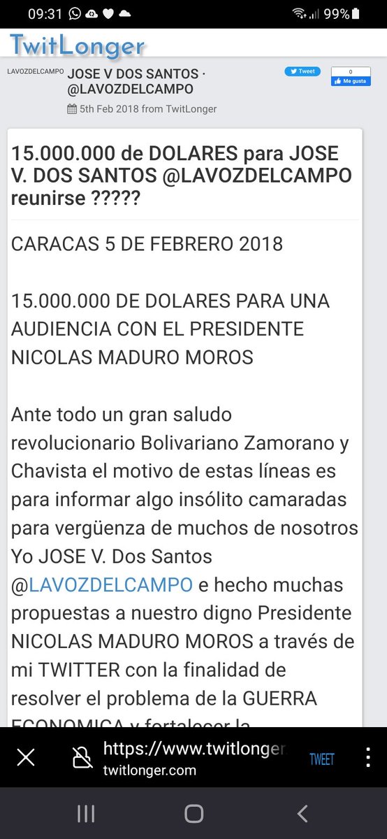 Bien grave, urge que el pdte. @NicolasMaduro y el fiscal @TarekWiliamSaab ordenen investigar ésta denuncia hecha por el señor @LAVOZDELCAMPO. ¿A cuantos emprendedores no le habrá pasado lo mismo, entonces todo se extermina por las alcabalas de corrupción?
tl.gd/n_1sqe4qh?s=09