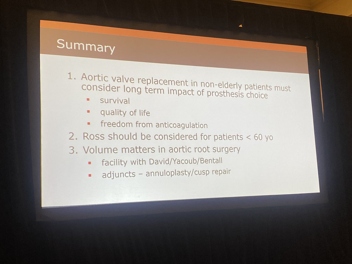 Mark Peterson from St Michael’s Hospital showing us how it’s done! The Ross procedure in the older patient - it’s about patient selection, knowing your own limitations, patient selection, appreciating the alternatives, and patient selection!! #CSCS2023 #CSCP2023