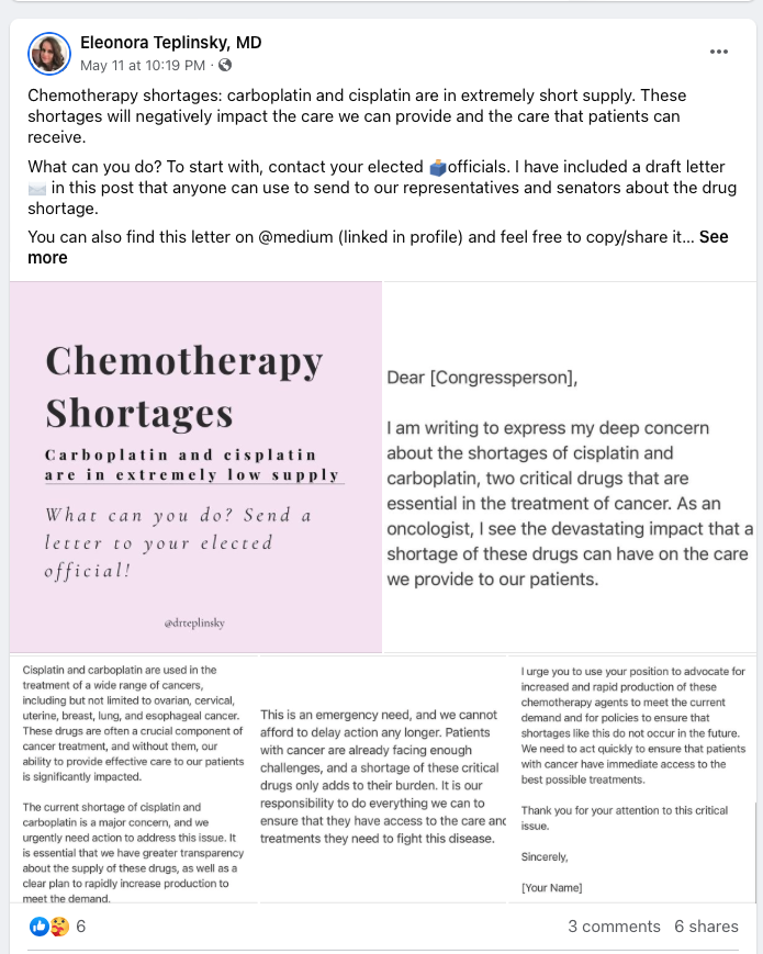 How is this happening? #chemotherapy drug shortages? #drugshortages #carboplatin #thankscancer #tnbc #triplenegativebreastcancer #ovariancancer So many cancer patients have these drugs that are in short supply as their line of treatment for cancer & drug can't be substituted!!