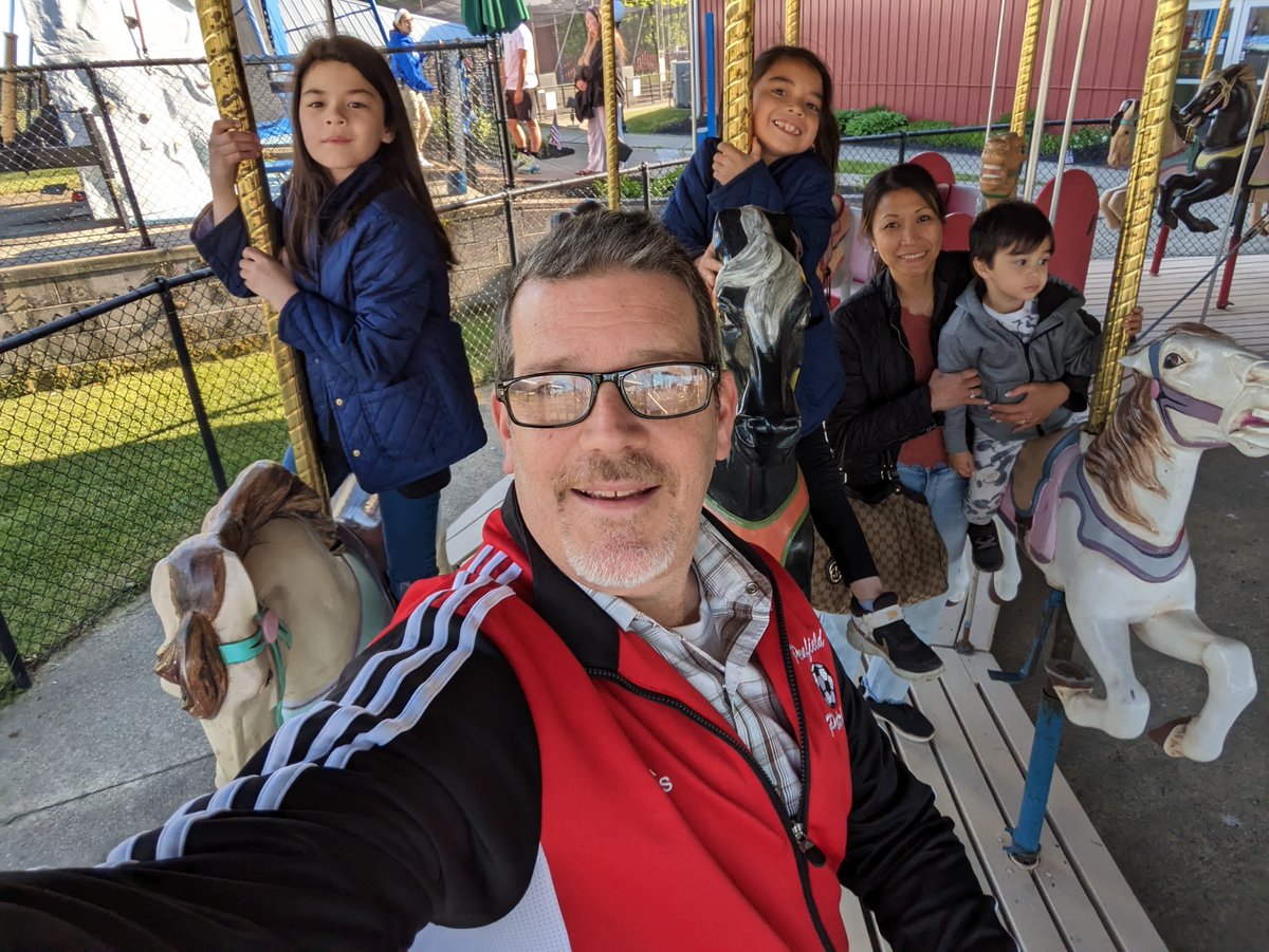 nealgorman's tweet photo. Carousel #74 completed, a 1950s Allan Herschell (@CarrouselMuseum) classic @ Adventure Zone Family Fun Center. Go visit Geneva-on-the-Lake (#GOTL) this summer. The Gorman family #CarouselAdventure continues! Where to next? Keep the suggestions coming! https://t.co/bPywowH2ig