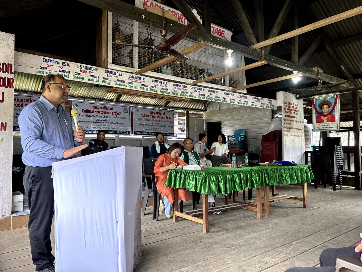 ParthoSaha1965's tweet photo. A Project on Cultural Eco-tourism was launched by NABARD at Kabu in West Siang district which aimed at preservation of the unique culture of the Galo community and providing an opportunity to tourists to have a direct interface while creating sustainable livelihoods for many. https://t.co/YCTmMBlY4Z