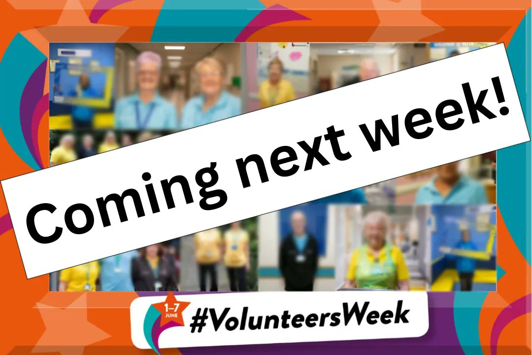 HullHospitals's tweet photo. Watch this space, as next week is Volunteers Week and we will be introducing you to our  fantastic volunteers service, starting from Thursday 1st! #volunteersweek @HUTHVolunteers https://t.co/9vaWGLLxY4