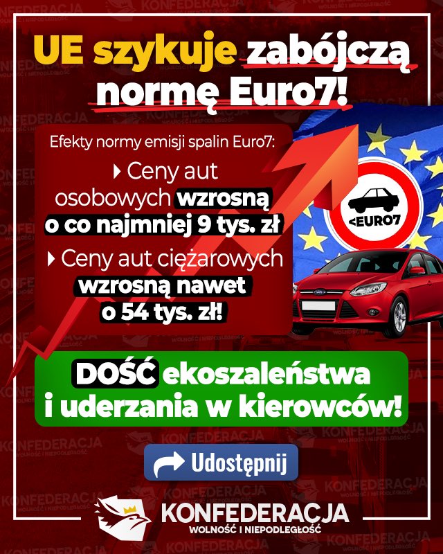 Unia Europejska szykuje zabójczą normę EURO7!